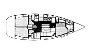 Plan Oceanis 411 - 3 cab